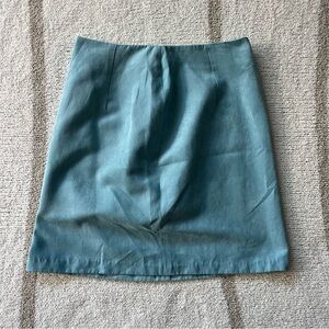 vintage powder blue suede mini skirt